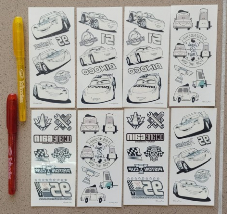 Kit desen Cars tatuaje si creioane 52 buc [1]