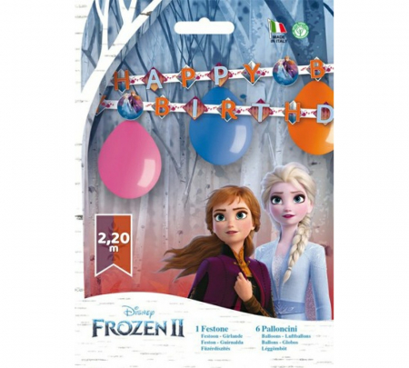 Kit ghirlanda 12 x 220 cm Frozen II x baloane 23 cm [1]