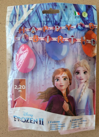 Kit ghirlanda 12 x 220 cm Frozen II + baloane 23 cm [4]