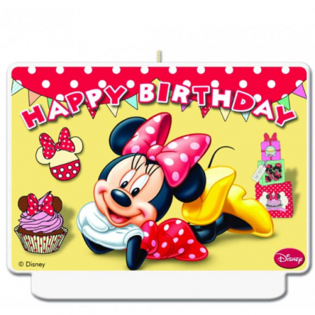 Lumanare Minnie Mouse Happy Birthday 7 x 9 cm [0]