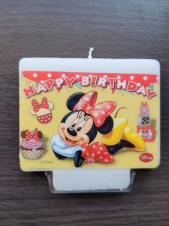 Lumanare Minnie Mouse Happy Birthday 7 x 9 cm [1]