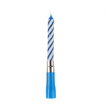 Majorat - Accesorii - Lumanare muzicala albastra 12 cm