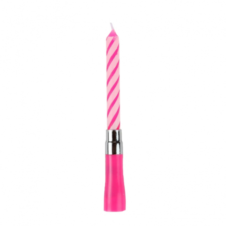 Majorat - Accesorii - Lumanare muzicala roz 12 cm