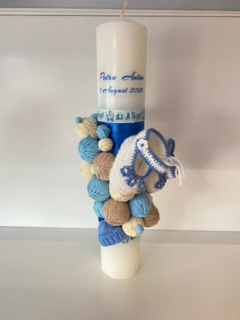 Lumanare personalizata ornata 6.5 x 45 cm [3]