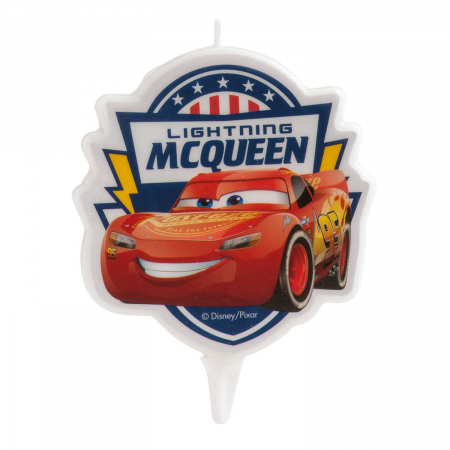 Articole pentru petrecere - Lumanare tort Cars 2D 7 cm