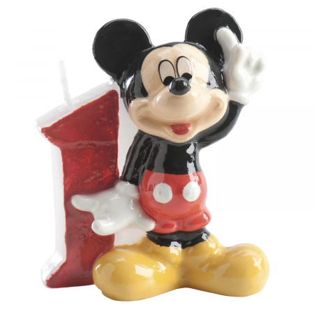 Lumanare tort cifra 1 Mickey Mouse 3D 6.5 cm [0]