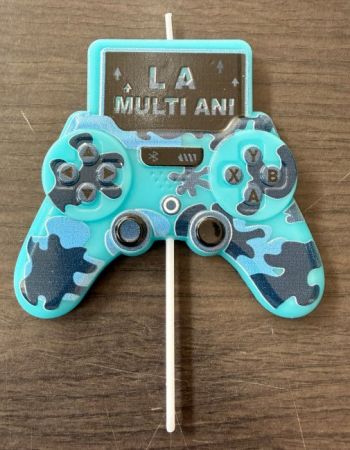 Lumanare tort consola jocuri La multi ani 8 x 8 cm [3]