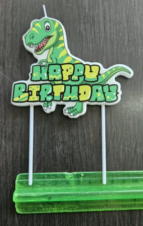 Lumanare tort dinozaur Happy Birthday [2]