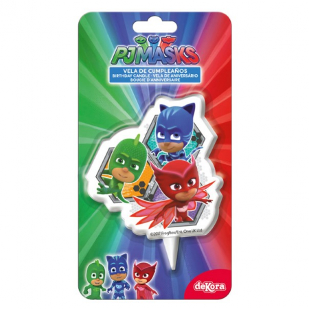 Lumanare tort Pj Mask / Eroi in Pijama 2D 7.5 cm [2]