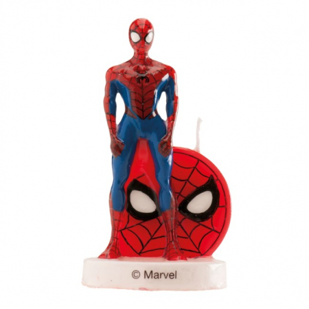 Spider Man - Decoratiuni pentru petrecere tematica - Lumanare tort Spiderman 3D 9 cm