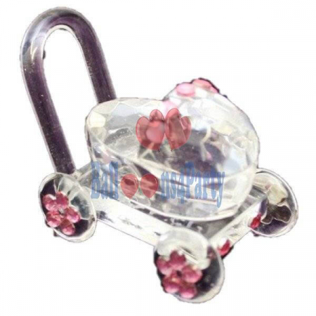 Marturii - Marturie carut cristal roz 4cm