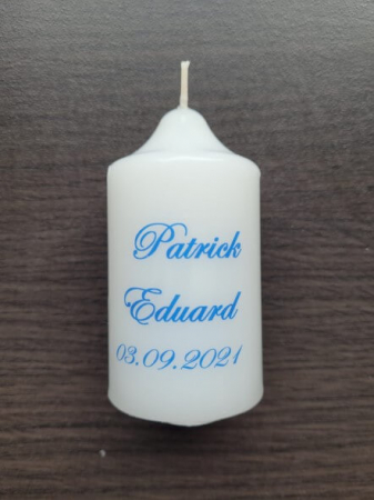 Marturie lumanare personalizata 4,4 * 6,5 cm [2]