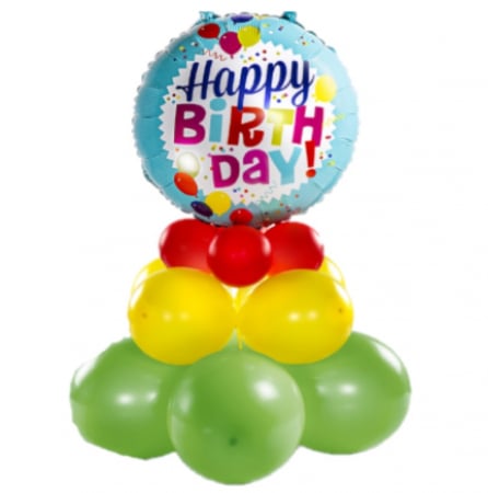 Baloane din latex 30 cm - Set baloane latex si folie Happy Birthday 15 buc