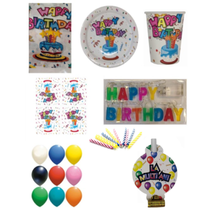 Pachet articole masa tematica Happy Birthday 8 buc [1]