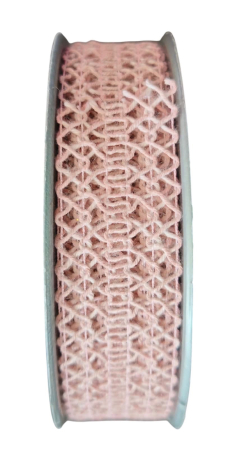 Articole pentru petrecere - Pangliza broderie roz 2.5 x 20 m