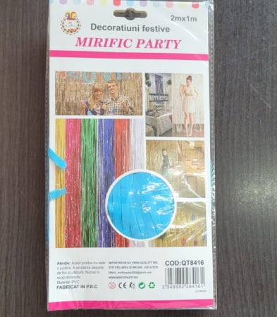 Perdea beteala albastru deschis mat 1 x 2 m [2]