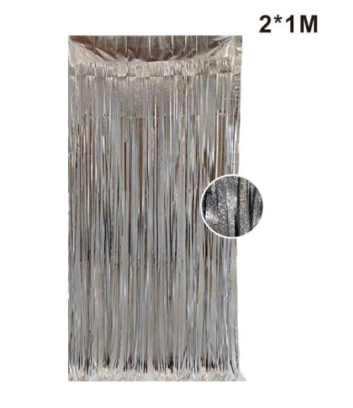 Perdea beteala argintie 1 x 2 m [1]