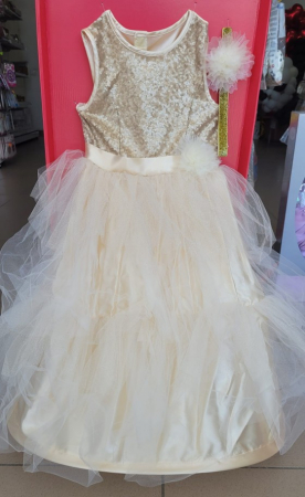 Costum Printesa pentru fetite 3-5 ani Corolle Bal Auriu [1]