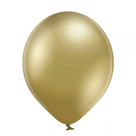 Set 10 baloane chrom auriu premium 30 cm [0]