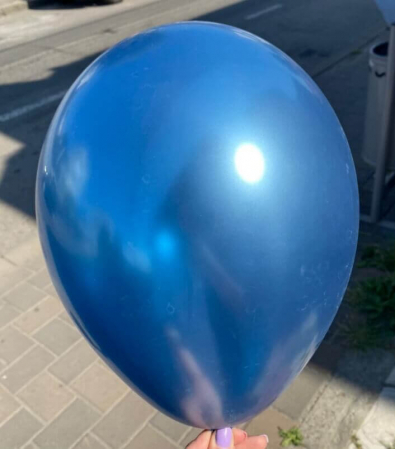 Set 10 baloane latex chrome albastru / blue 30cm [2]