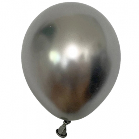 Set 10 baloane latex chrome antracit / argintiu 30 cm [0]