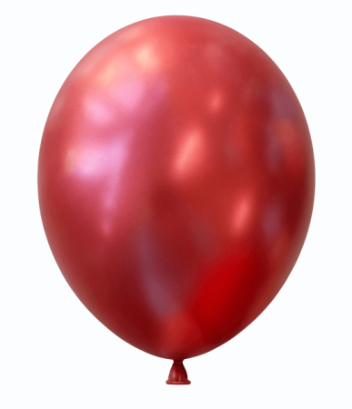 Baloane cromate - Set 10 baloane latex chrome rosu 30 cm