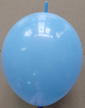Set 10 baloane latex doua capete / link o loon albastru deschis 23 cm [1]