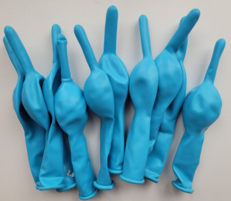 Set 10 baloane latex doua capete / link o loon albastru deschis 15 cm [2]