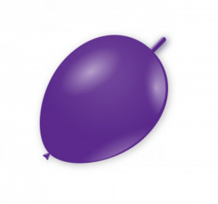 Printesa Sofia - Set 10 baloane latex doua capete / link o loon mov 15 cm