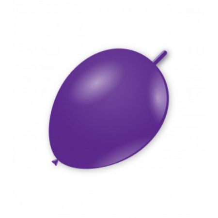 Baloane cu doua capete / link o loon 23 cm - Set 10 baloane latex doua capete / link o loon mov 23 cm