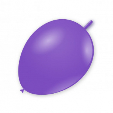 Printesa Sofia - Set 10 baloane latex doua capete / link o loon mov 32 cm