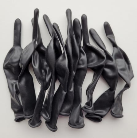 Set 10 baloane latex doua capete / link o loon negru 15 cm [2]