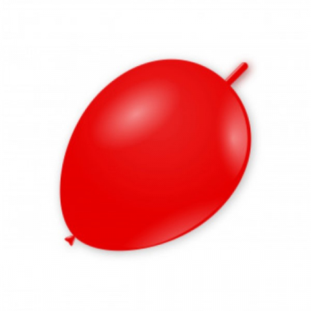 Baloane cu doua capete / link o loon 23 cm - Set 10 baloane latex doua capete / link o loon rosu 23 cm
