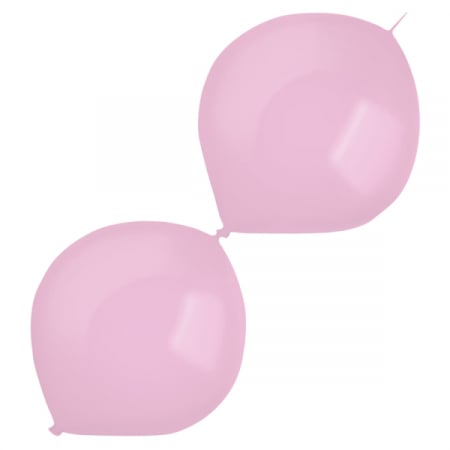 Set 10 baloane latex doua capete / link o loon roz deschis 30 cm