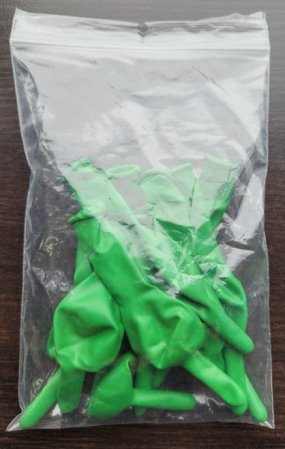 Set 10 baloane latex doua capete / link o loon verde 15 cm [3]