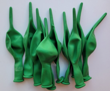 Set 10 baloane latex doua capete / link o loon verde inchis 15 cm [2]