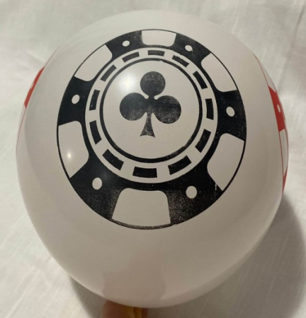 Set 10 baloane latex Fise Poker 30 cm [5]
