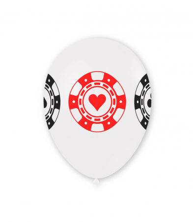 Set 10 baloane latex Fise Poker 30 cm [1]