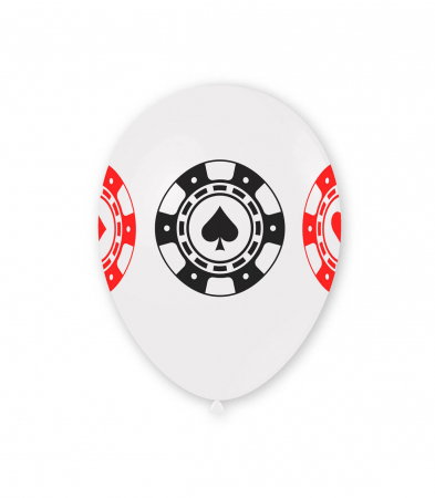 Set 10 baloane latex Fise Poker 30 cm [4]