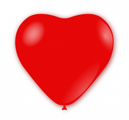 Valentine's Day & Dragobete - Baloane & Decoratiuni - Set 10 baloane latex inima rosie 43 cm