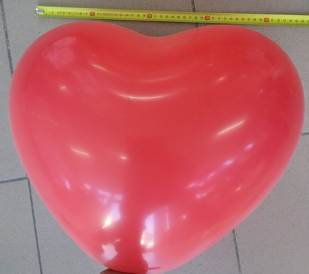 Set 10 baloane latex inima rosie 43 cm [2]