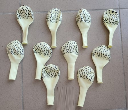 Set 10 baloane latex ivoire imprimat leopard 30 cm [4]