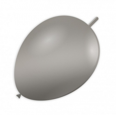Baloane din latex sidefate & metalizate - Set 10 baloane latex link o loon argintiu metalizat 15 cm