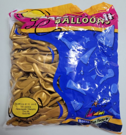 Set 10 baloane latex link o loon auriu metalizat 15 cm [5]