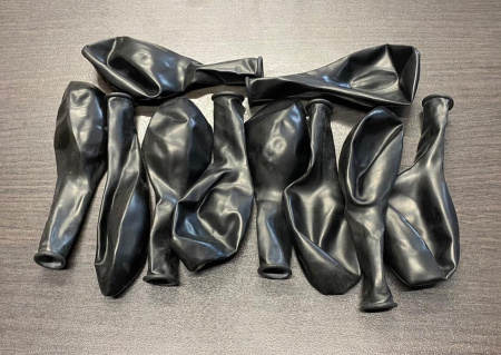 Set 10 baloane latex metalizat sidef negru 30 cm [3]