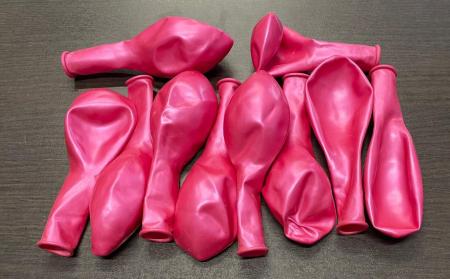 Set 10 baloane latex metalizat sidef roz 30 cm [4]