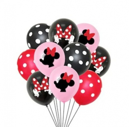 Minnie Mouse - Baloane - Set 10 baloane latex Minnie Mouse 30 cm