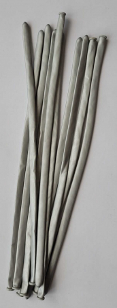 Set 10 baloane latex modelaj argintiu chrom 100 cm [1]