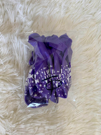 Set 10 baloane latex mov imprimate La multi ani alb 30cm [3]