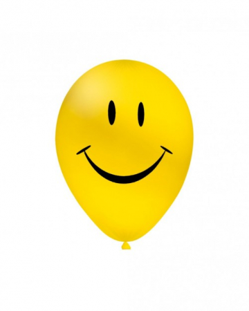 Minions - Decoratiuni pentru petrecere tematica - Set 10 baloane latex Smile face galben 30 cm